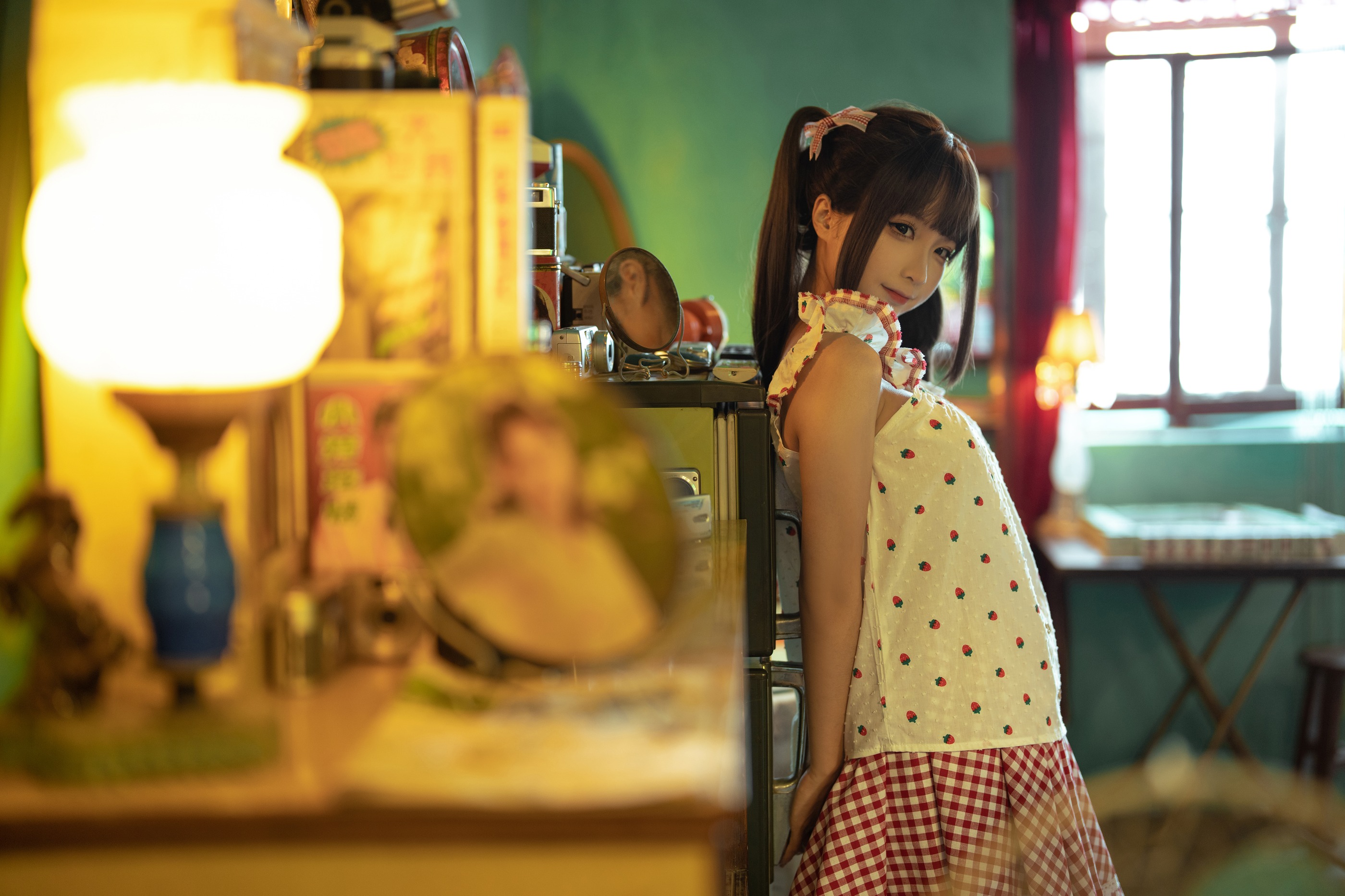 图片[1]-蠢沫沫 – NO.206 红格子 [118P]-XikXak